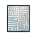 Light Blue Minimalist Design Bold Lines Art Framed Canvas Print Gallery Image 6
