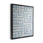 Light Blue Minimalist Design Bold Lines Art Framed Canvas Print Gallery Image 2