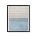 Light Blue Thin Black Lines Minimalism Modern Artwork Framed Canvas Print Gallery Image 6