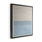 Light Blue Thin Black Lines Minimalism Modern Artwork Framed Canvas Print Gallery Image 2