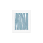 Light Blue White Lines Artwork Art Print Gallery Image 1