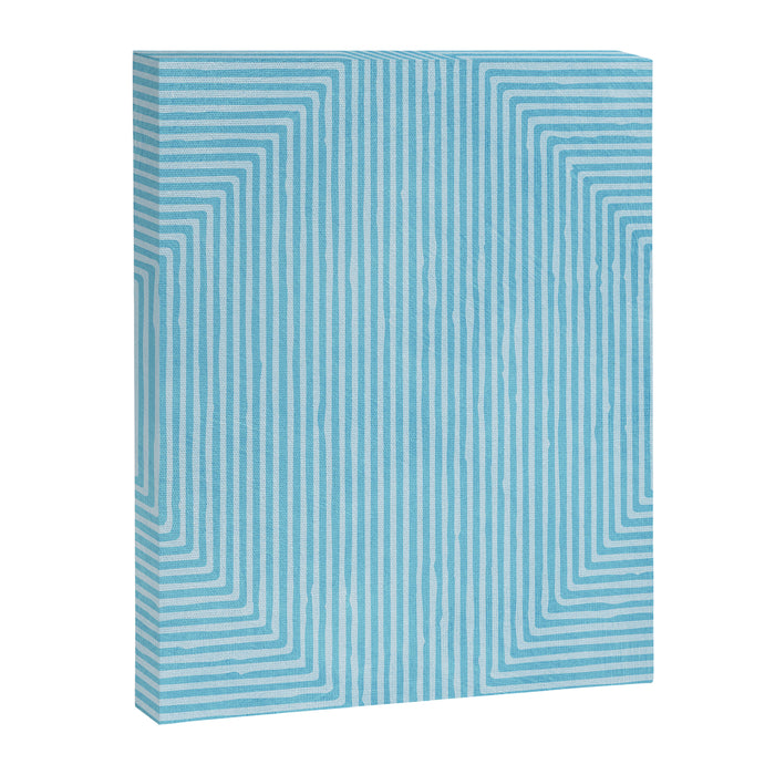 Light Blue White Lines Minimalist Drawing Artwork Canvas Print Gallery Image 1