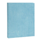 Light Blue White Lines Minimalist Drawing Artwork Canvas Print Gallery Image 6