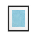 Light Blue White Lines Minimalist Drawing Artwork Framed Art Print Gallery Image 5