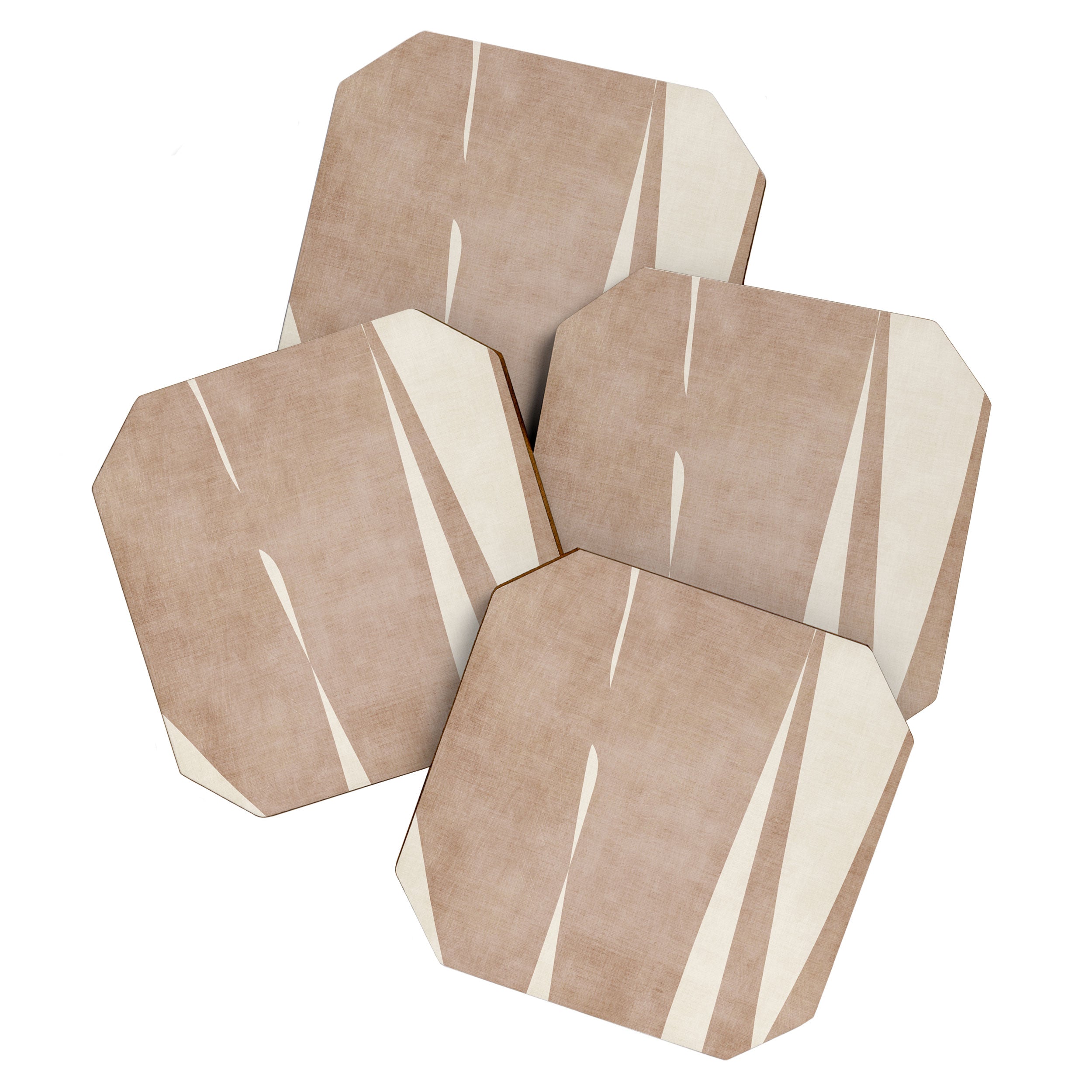 Light Brown Modern Minimalist Abstract Coaster Gallery Image 1