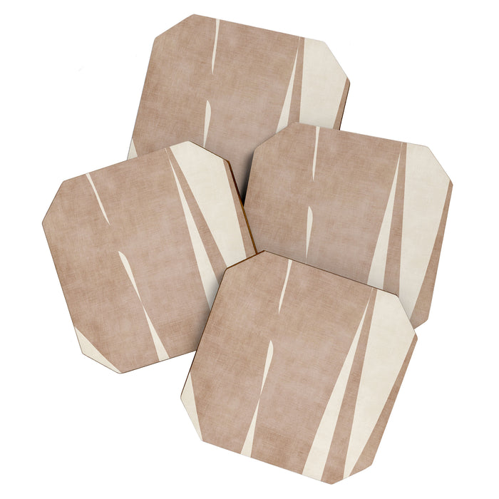 Light Brown Modern Minimalist Abstract Coaster Gallery Image 1