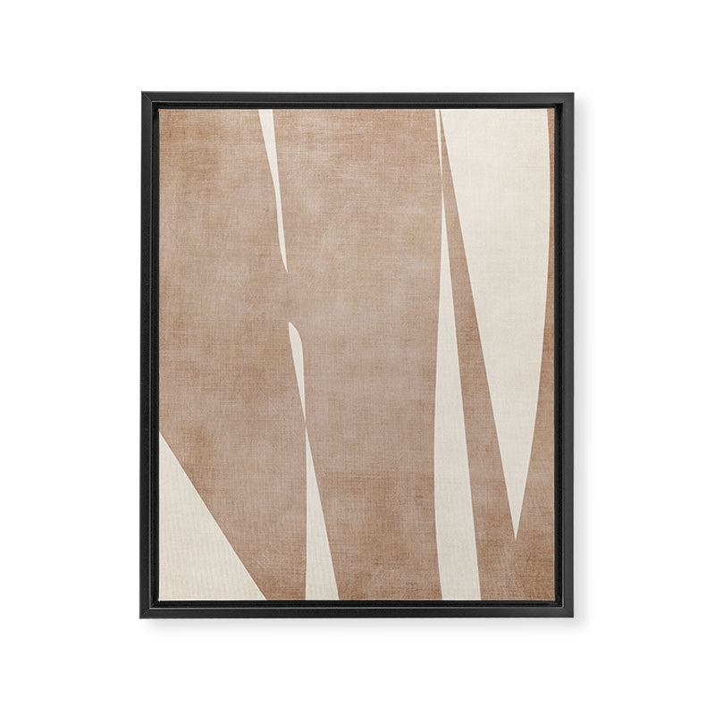 Light Brown Modern Minimalist Abstract Framed Canvas Print Gallery Image 6