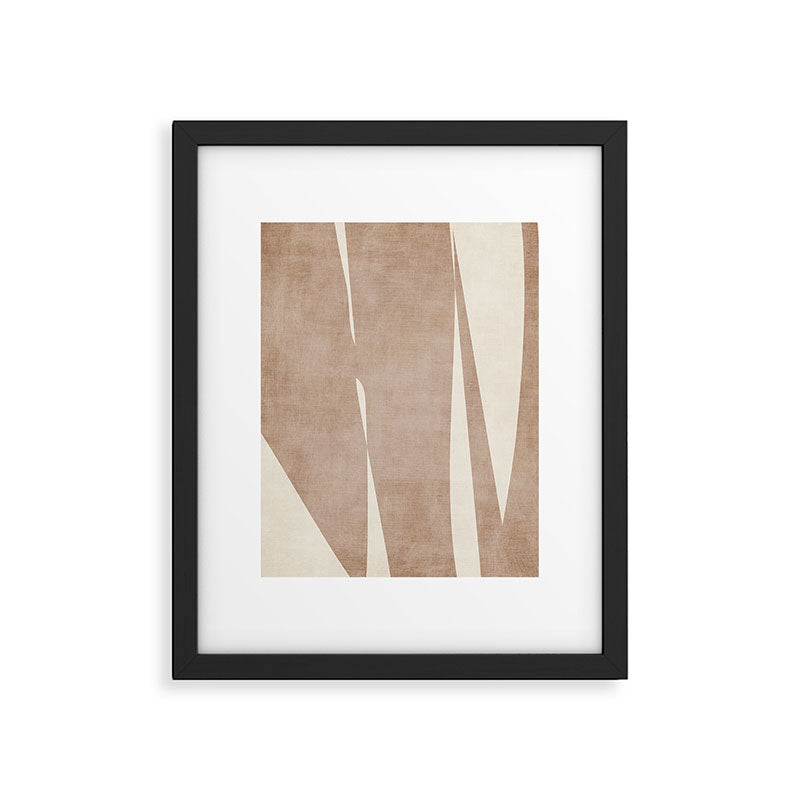 Light Brown Modern Minimalist Abstract Framed Art Print Gallery Image 5