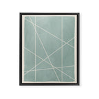 Light Green Line Art Minimalist Lines Simple Art Framed Canvas Print Gallery Image 6