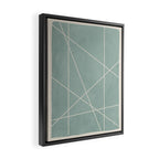 Light Green Line Art Minimalist Lines Simple Art Framed Canvas Print Gallery Image 2