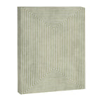 Light Green Lines Neutral Geometric Artwork Canvas Print Gallery Image 6