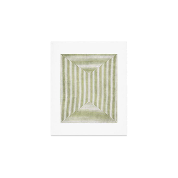 Light Green Lines Neutral Geometric Artwork Art Print Gallery Image 1