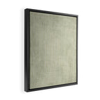 Light Green Lines Neutral Geometric Artwork Framed Canvas Print Gallery Image 2
