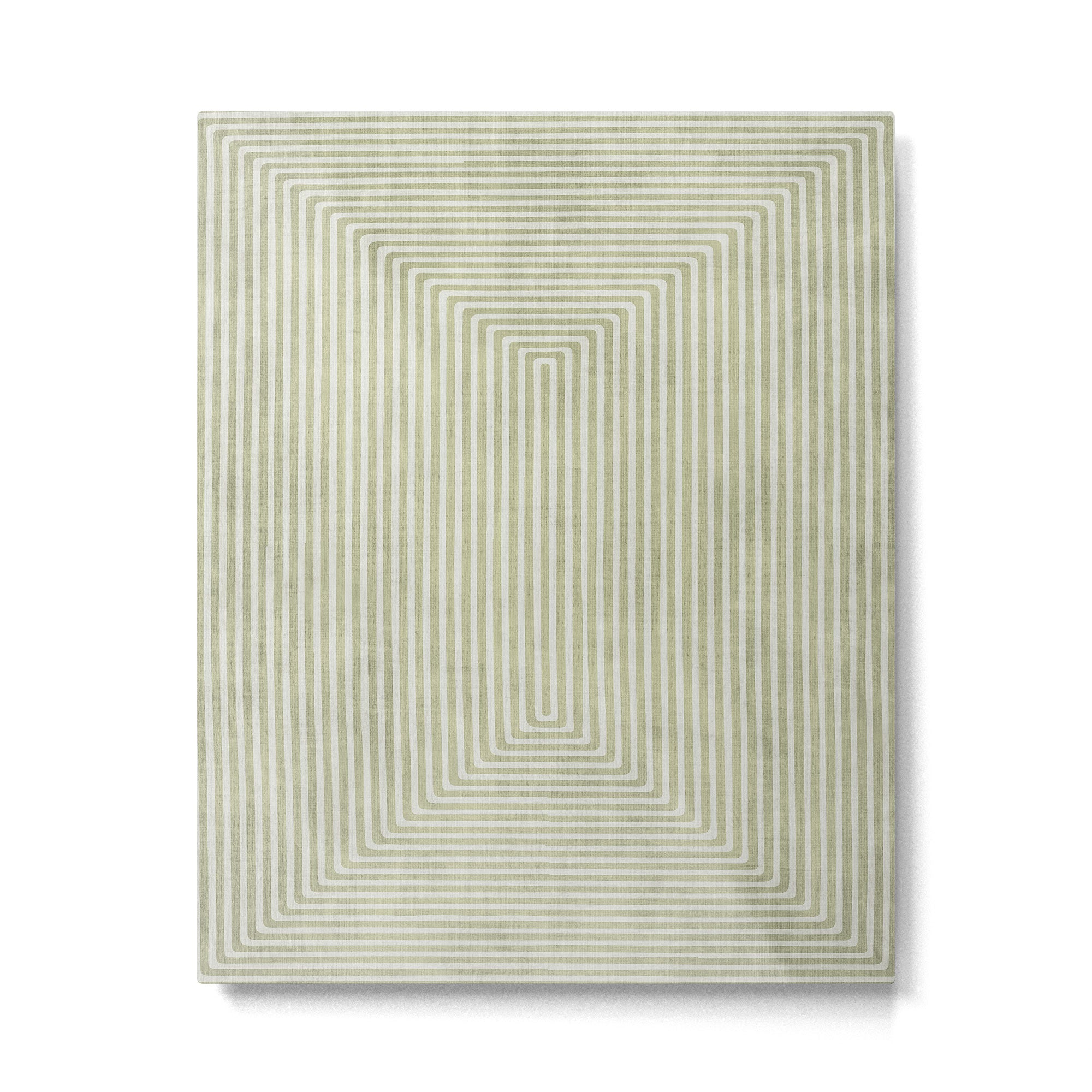 Light Green Lines Neutral Geometric Artwork Metal Print Gallery Image 4