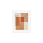 Light Terracotta Tones Geometric Abstract Artwork Art Print Gallery Image 1