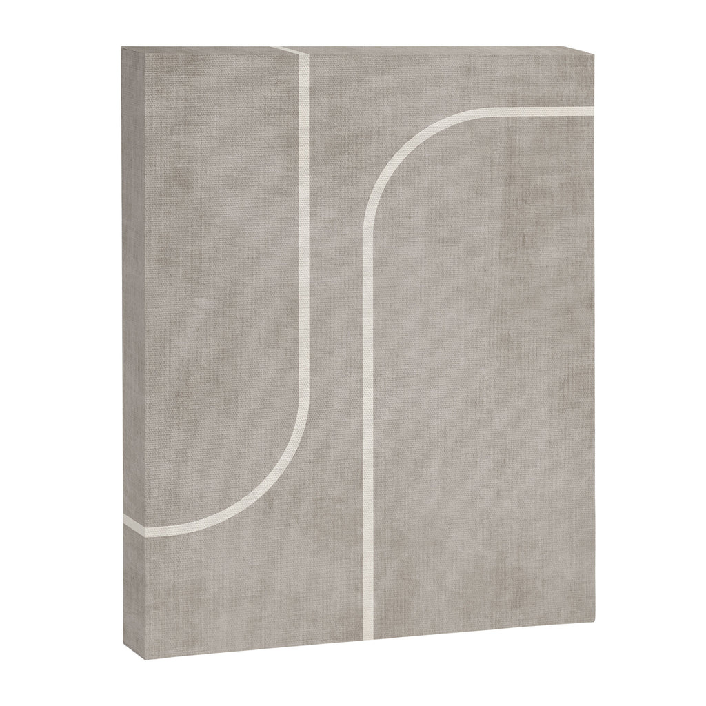 Linen Texture Beige White Minimalist Artwork Canvas Print Gallery Image 6
