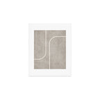Linen Texture Beige White Minimalist Artwork Art Print Gallery Image 1