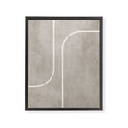 Linen Texture Beige White Minimalist Artwork Framed Canvas Print Gallery Image 6