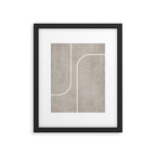 Linen Texture Beige White Minimalist Artwork Framed Art Print Gallery Image 4