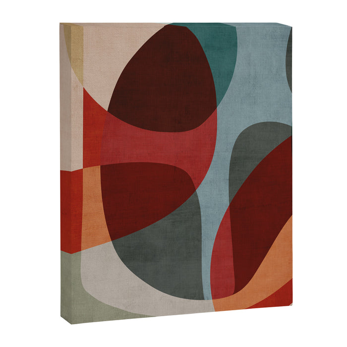 MCM Abstract Red Beige I Canvas Print Gallery Image 1