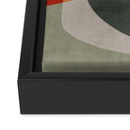 MCM Abstract Red Beige I Framed Canvas Print Gallery Image 3