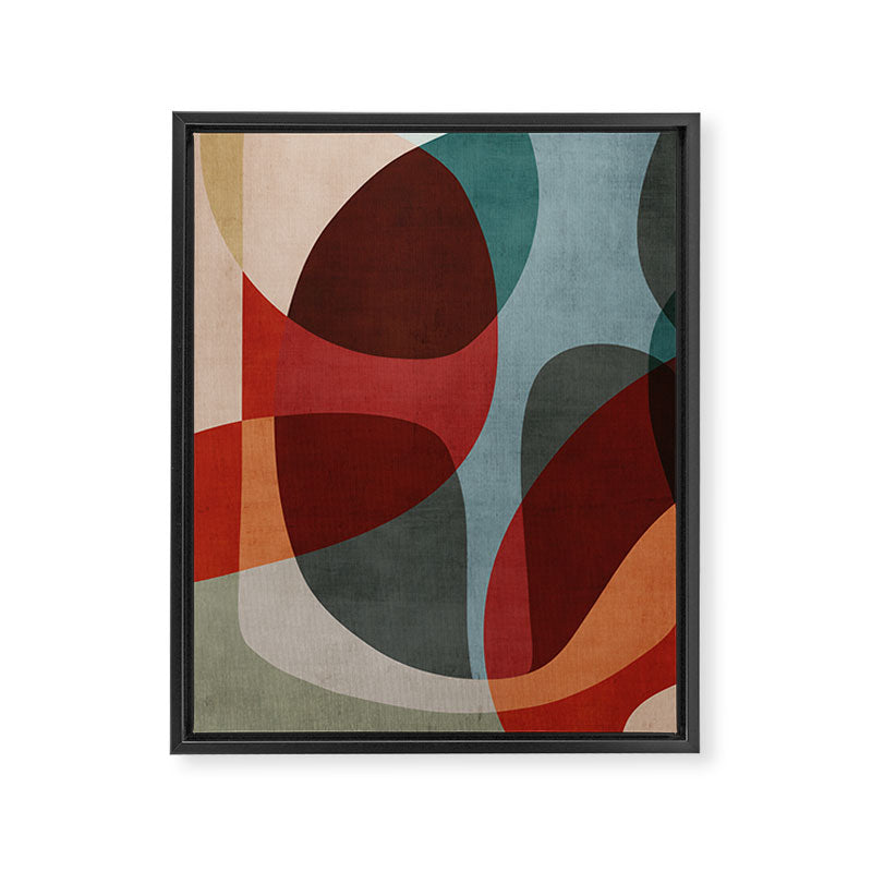 MCM Abstract Red Beige I Framed Canvas Print Gallery Image 6