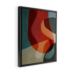 MCM Abstract Red Beige II Framed Canvas Print Gallery Image 2