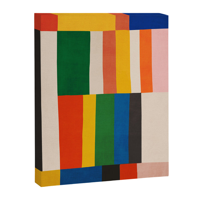 Mid-Century Geometric Artwork Painting Canvas Print Gallery Image 1