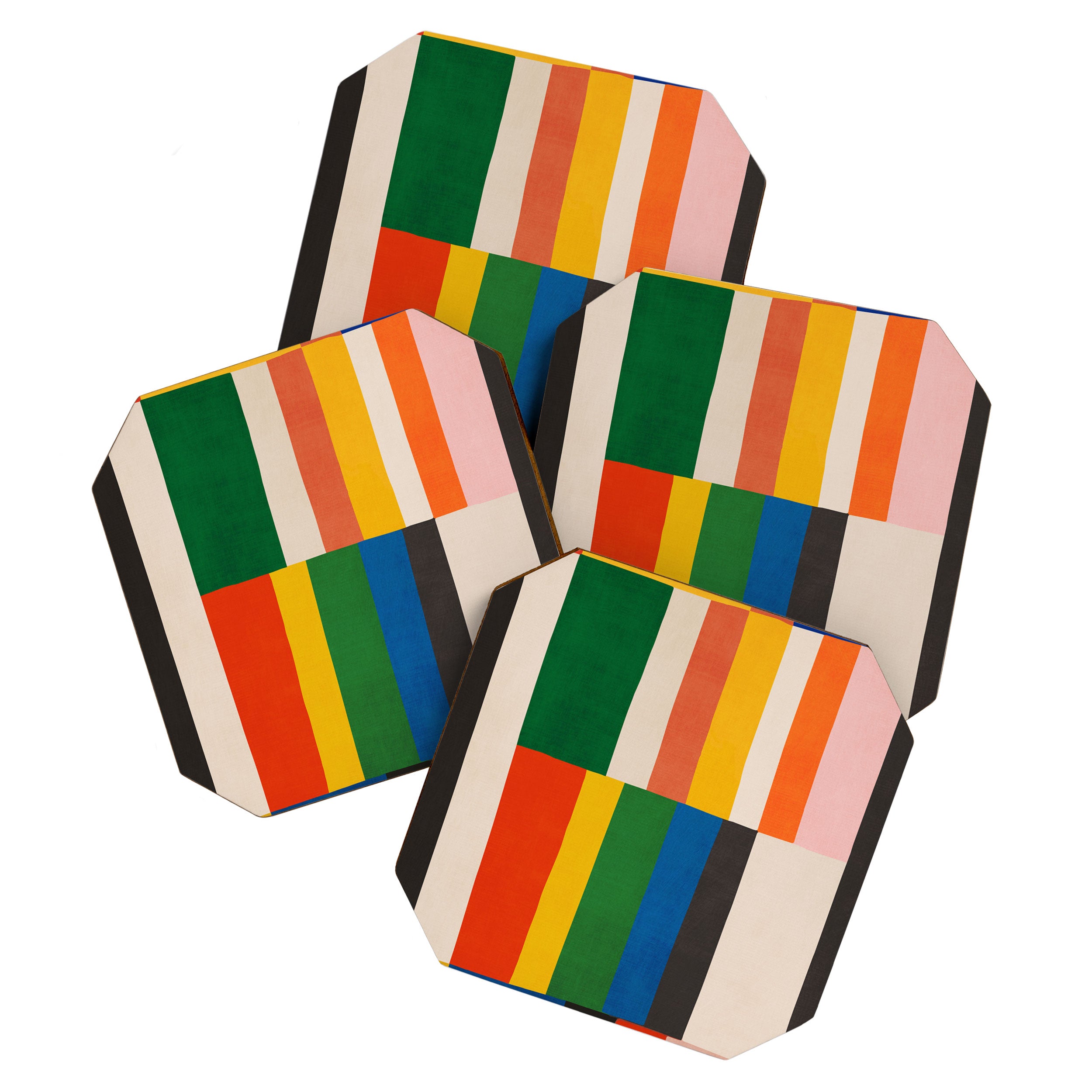 Mid-Century Geometric Artwork Painting Coaster Gallery Image 1