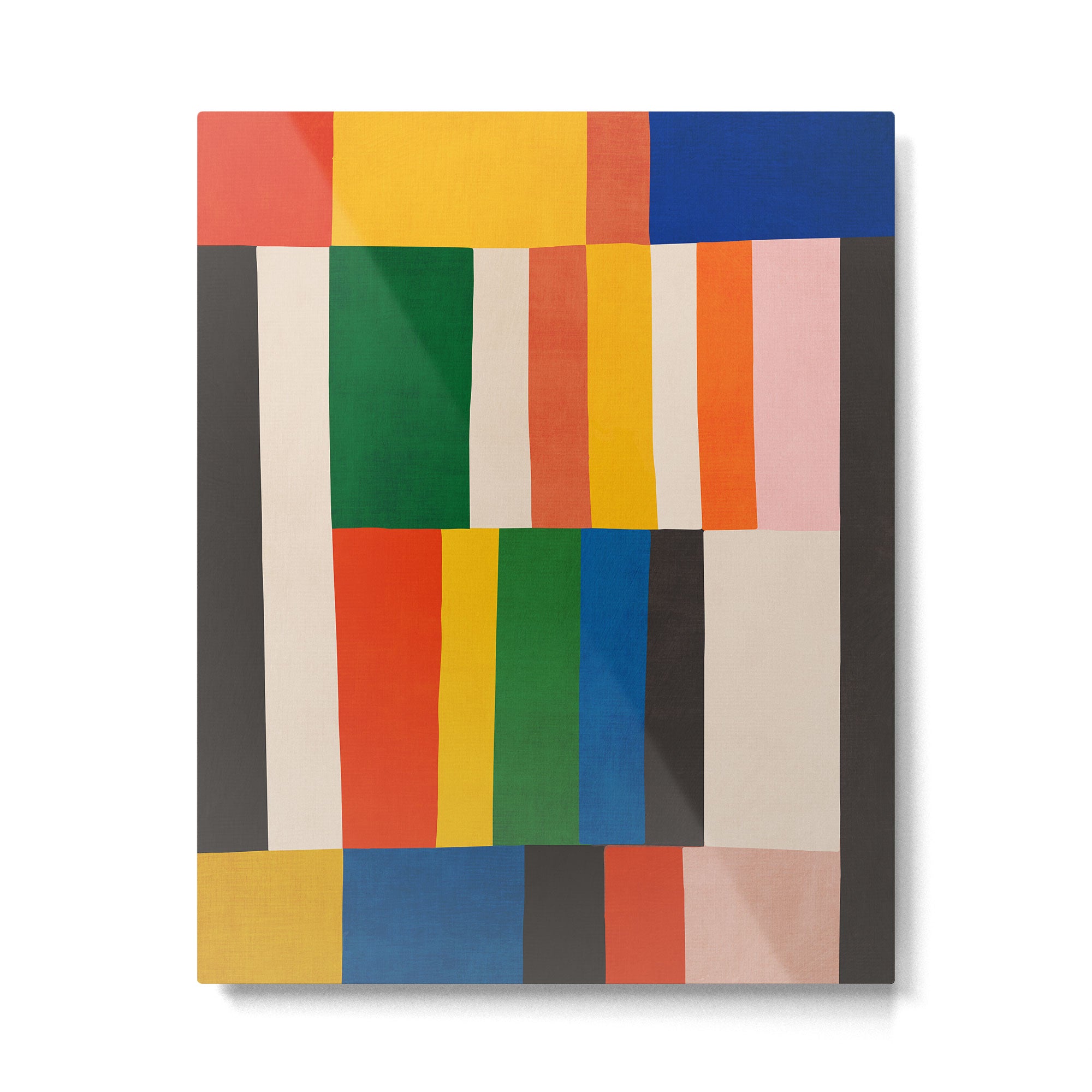 Mid-Century Geometric Artwork Painting Metal Print Gallery Image 4