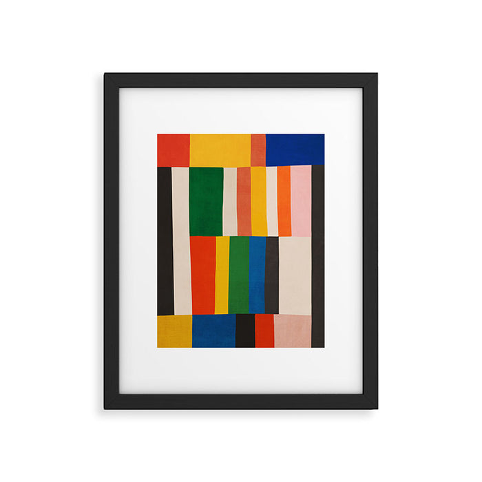 Mid-Century Geometric Artwork Painting Framed Art Print Gallery Image 1