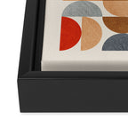 Mid-Century Geometric Red Gray Burnt Orange I Framed Canvas Print Gallery Image 3