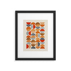 Mid-Century Geometric Red Gray Burnt Orange I Framed Art Print Gallery Image 5