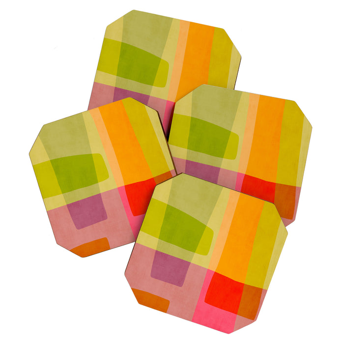 Mid-Century Modern Abstract Shapes II Coaster Gallery Image 1