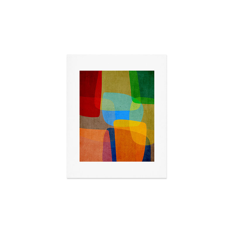 Mid-Century Modern Abstract Shapes Art Print Gallery Image 1