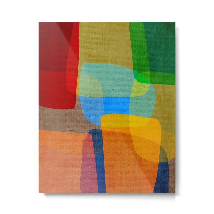 Mid-Century Modern Abstract Shapes Metal Print Gallery Image 1