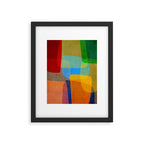 Mid-Century Modern Abstract Shapes Framed Art Print Gallery Image 5