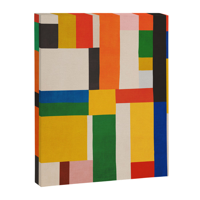 Mid-Century Modern Colorful Artwork Canvas Print Gallery Image 1