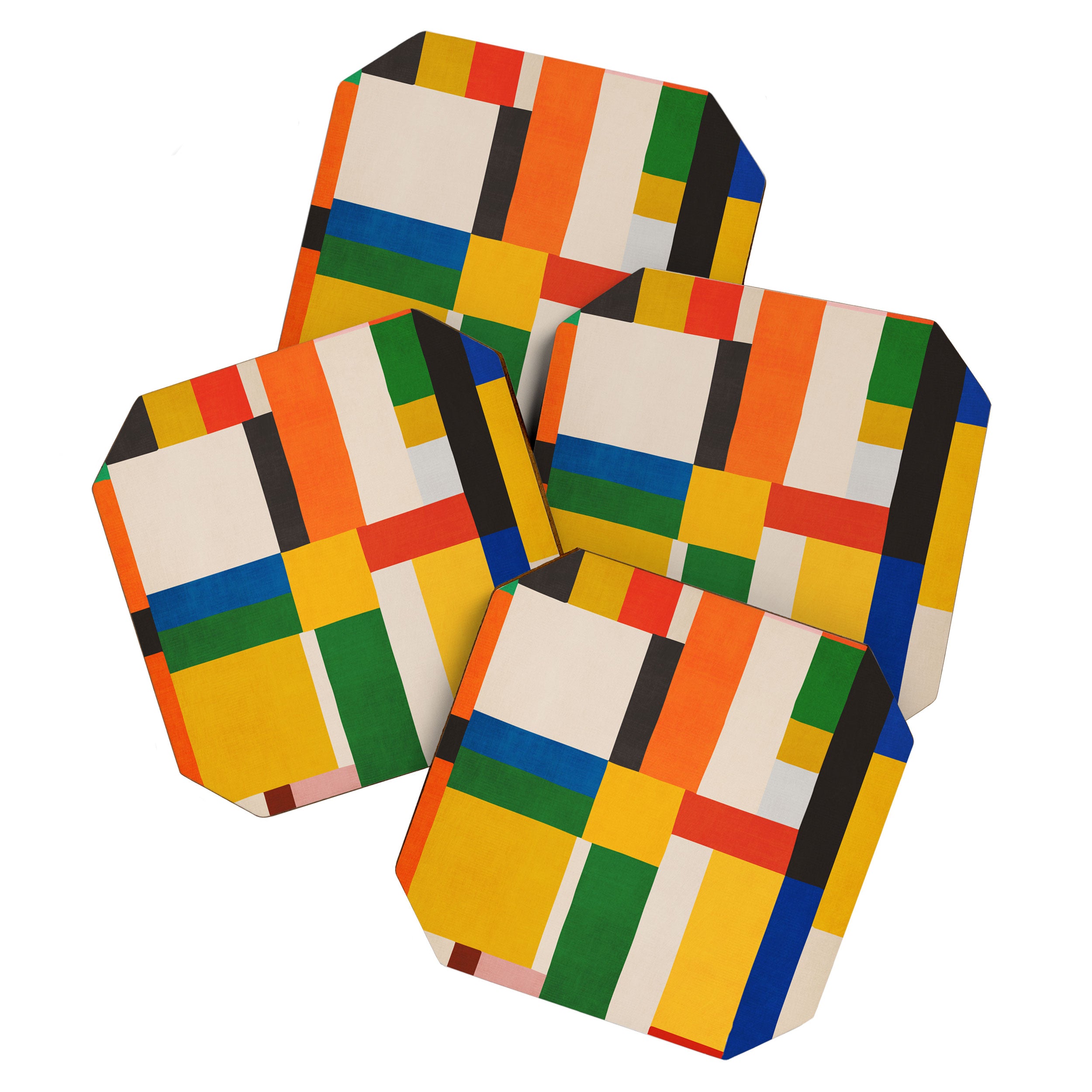 Mid-Century Modern Colorful Artwork Coaster Gallery Image 1