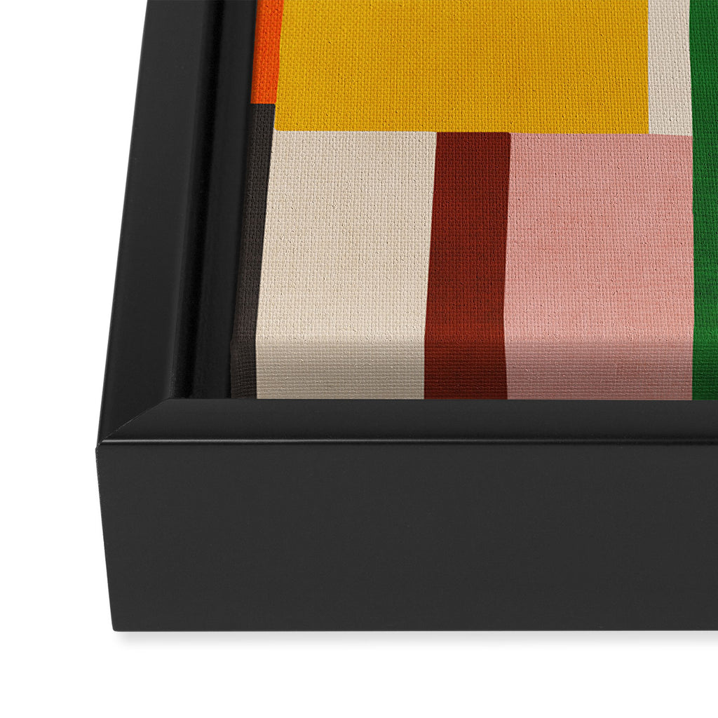 Mid-Century Modern Colorful Artwork Framed Canvas Print Gallery Image 3