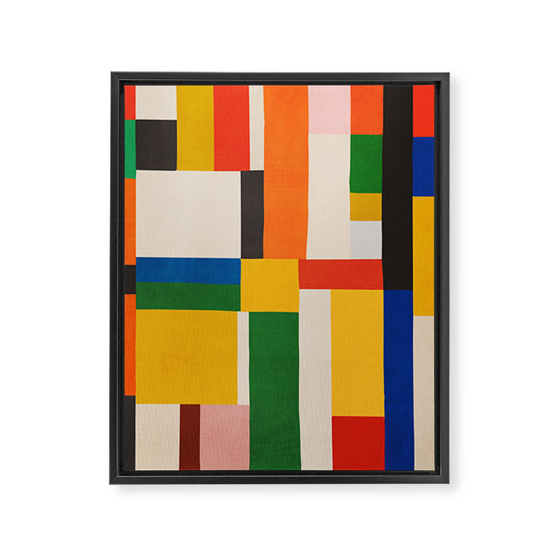 Mid-Century Modern Colorful Artwork Framed Canvas Print Gallery Image 6