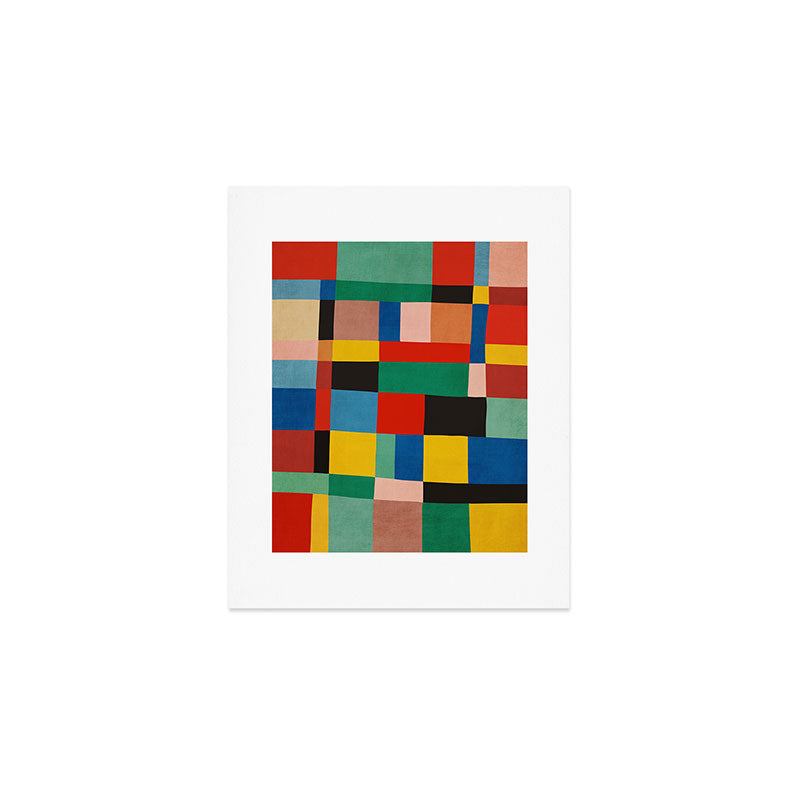 Mid-Century Modern Colorful Geometric Artwork Art Print Gallery Image 1