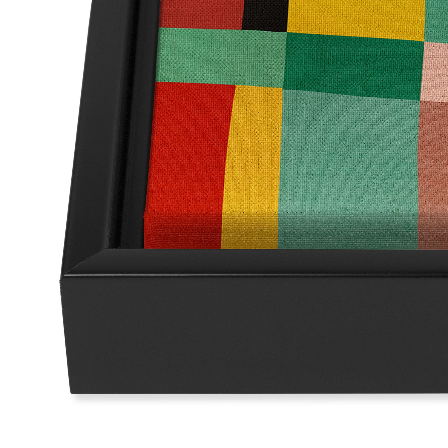 Mid-Century Modern Colorful Geometric Artwork Framed Canvas Print Gallery Image 3
