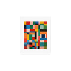 MidCentury Modern Colorful Geometric Artwork Art Print Gallery Image 1