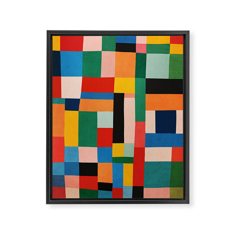 MidCentury Modern Colorful Geometric Artwork Framed Canvas Print Gallery Image 6