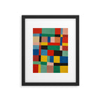 Mid-Century Modern Colorful Geometric Artwork Framed Art Print Gallery Image 5