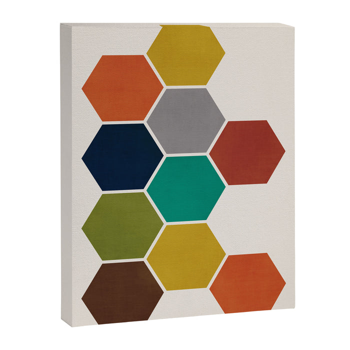 Mid-Century Modern Honeycomb Canvas Print Gallery Image 1