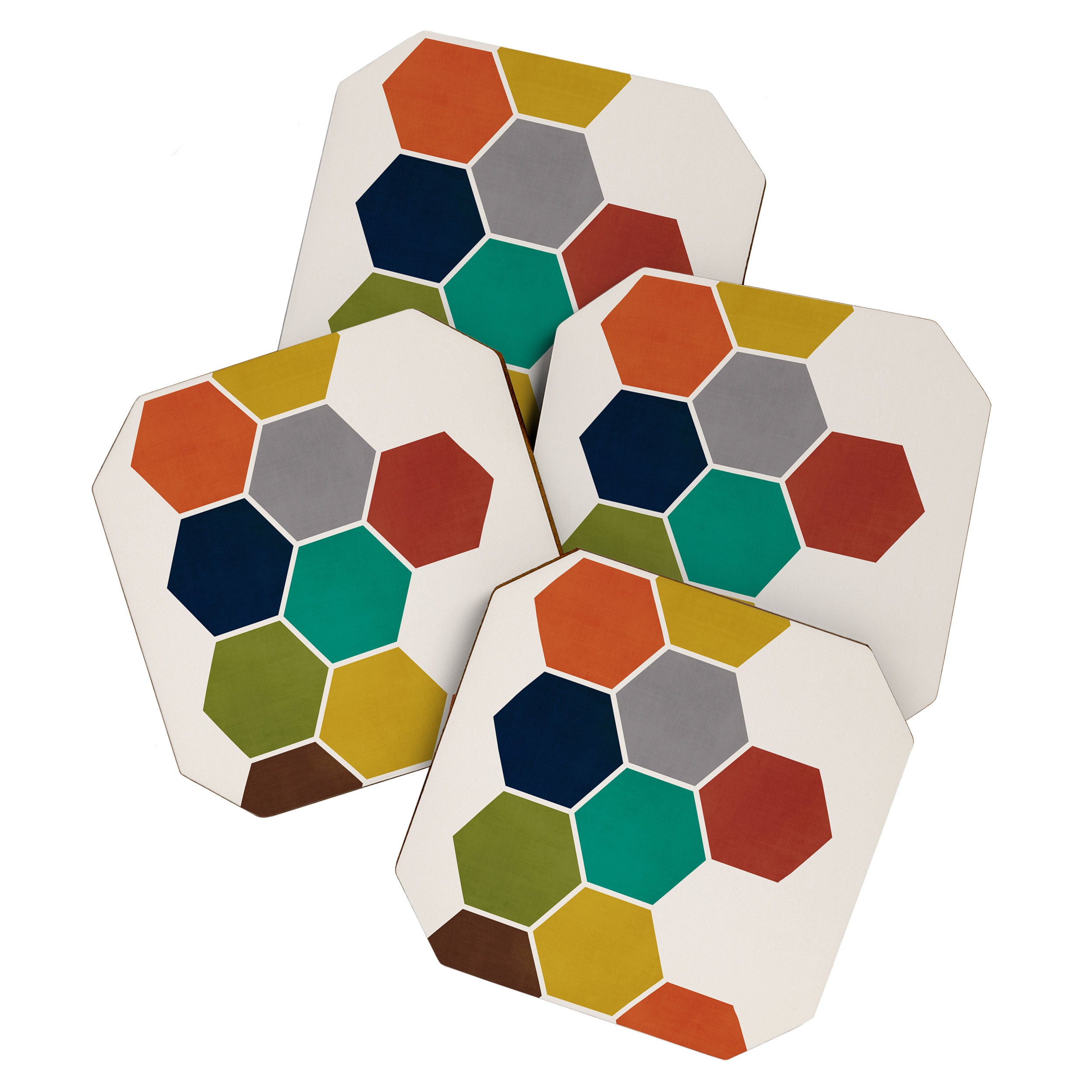 Mid-Century Modern Honeycomb Coaster Gallery Image 1