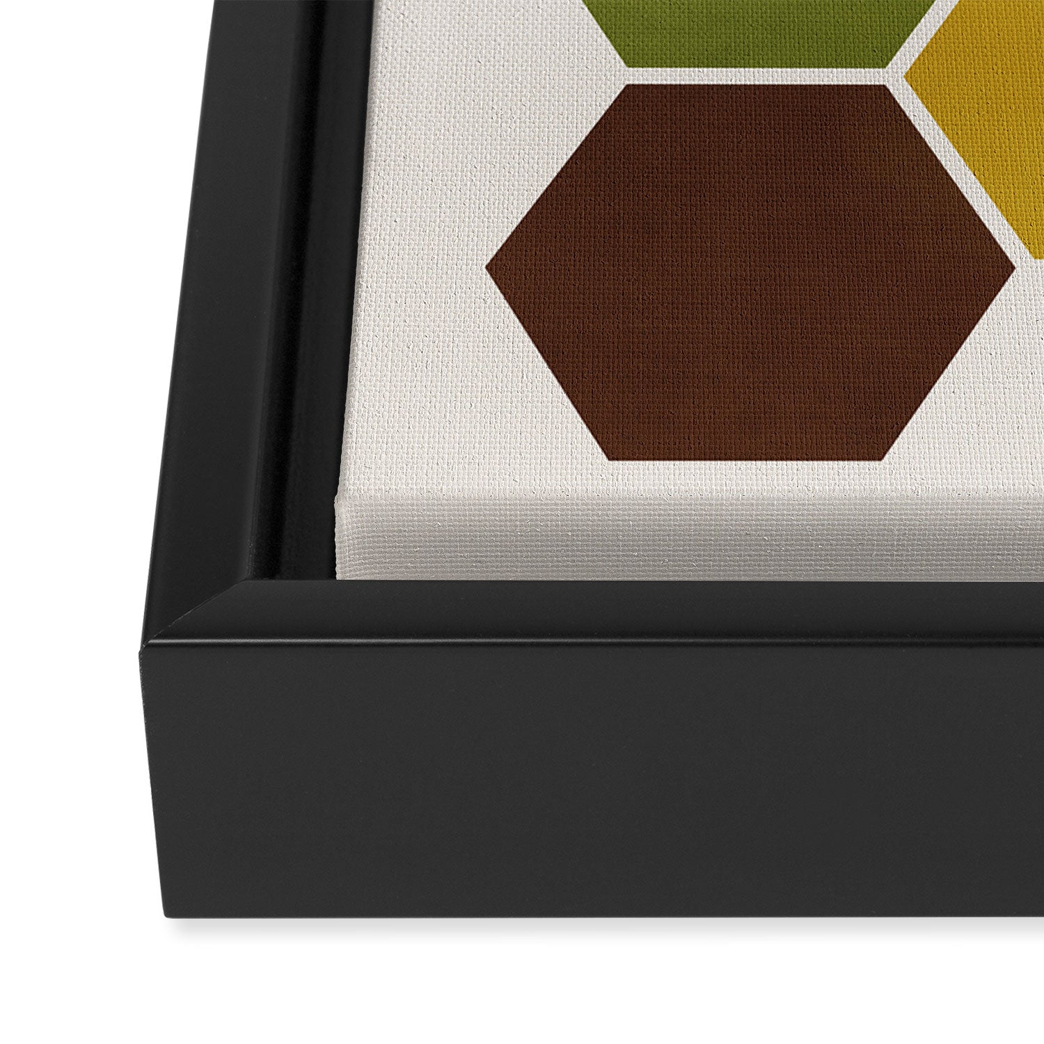 Mid-Century Modern Honeycomb Framed Canvas Print Gallery Image 3