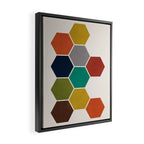 Mid-Century Modern Honeycomb Framed Canvas Print Gallery Image 2